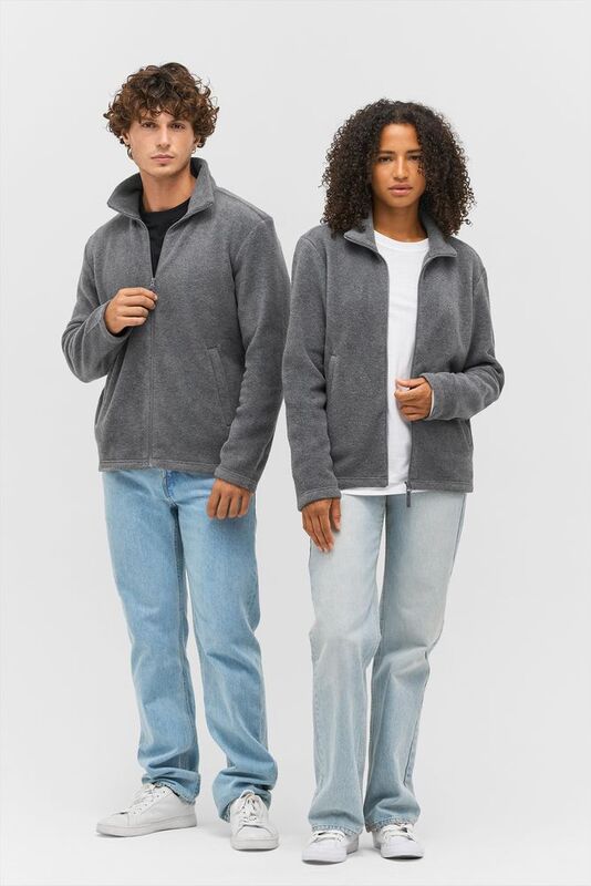 Куртка флисовая унисекс Nitro, серый меланж арт.04759350