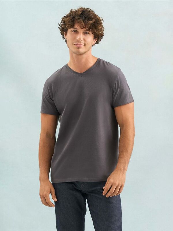 Футболка унисекс Regent с V-образным вырезом, черная арт.04765309