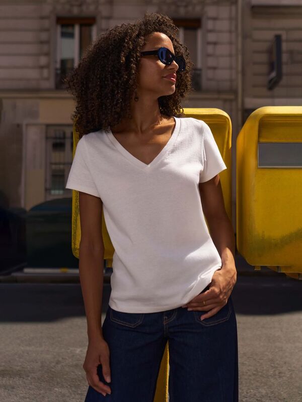 Футболка женская Regent Women с V-образным вырезом, розовая (candy) арт.04766127