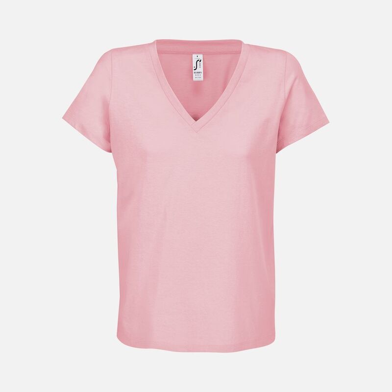 Футболка женская Regent Women с V-образным вырезом, розовая (candy) арт.04766127