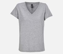 Футболка женская Regent Women с V-образным вырезом, серый меланж арт.04766350