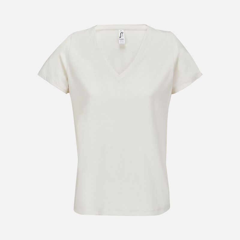 Футболка женская Regent Women с V-образным вырезом, молочно-белая арт.04766104