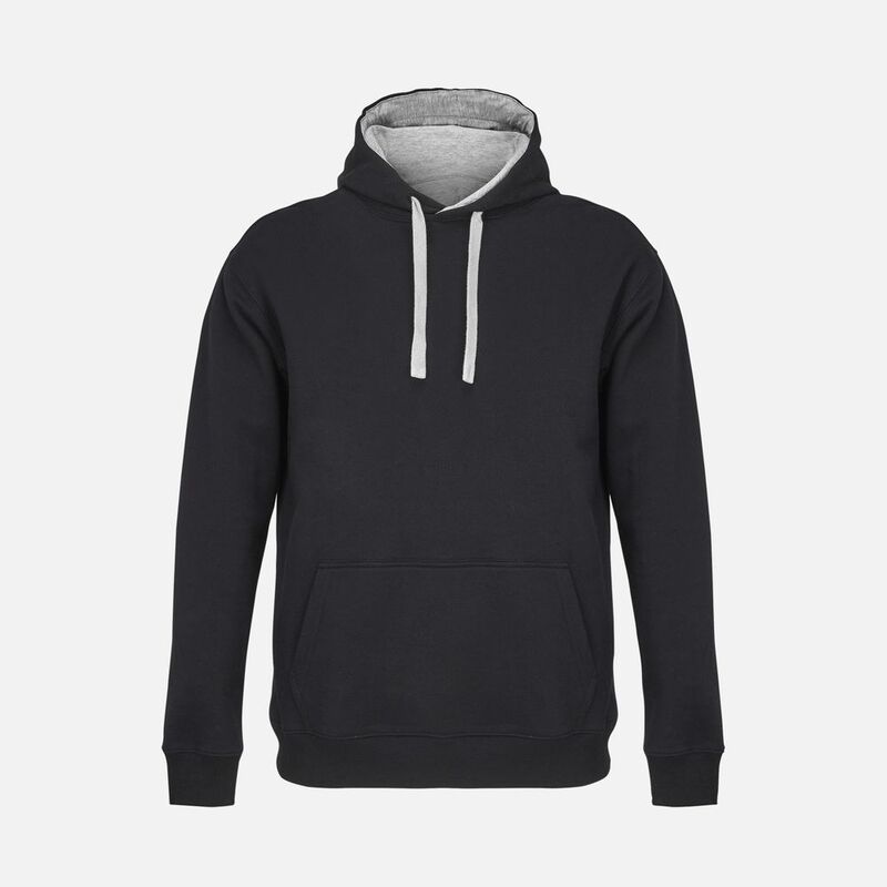 Худи унисекс Cameron, черное с серым меланжем арт.04853970