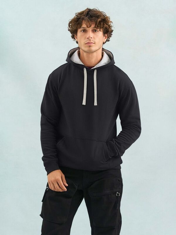 Худи унисекс Cameron, черный меланж с черным арт.04853993