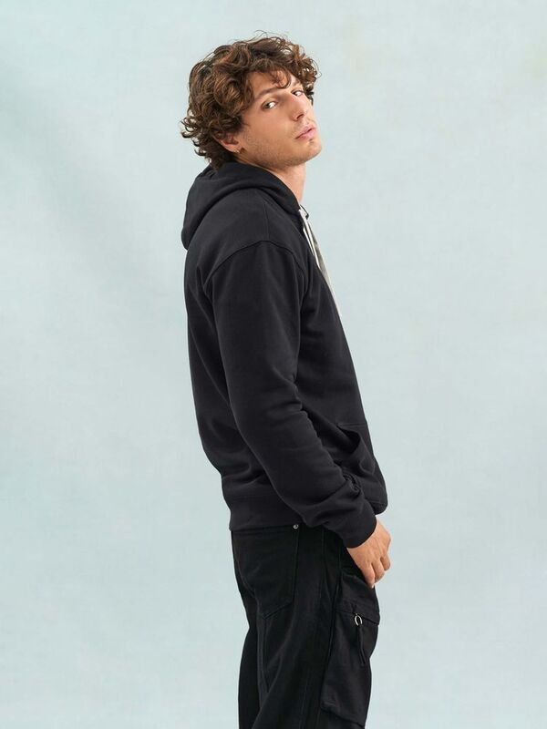 Худи унисекс Cameron, серый меланж с темно-синим арт.04853520