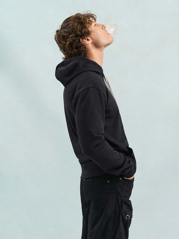 Худи унисекс Cameron, серый меланж с темно-синим арт.04853520