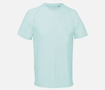 Футболка спортивная унисекс Vortex, зелено-голубая арт.04787199