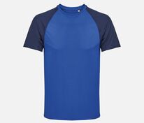 Футболка спортивная унисекс Vortex, темно-синяя с ярко-синим арт.04787534