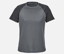 Футболка спортивная женская Vortex Women, черная с темно-серым арт.04788968