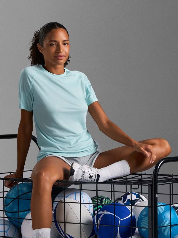 Футболка спортивная женская Vortex Women, темно-синяя с ярко-синим арт.04788534