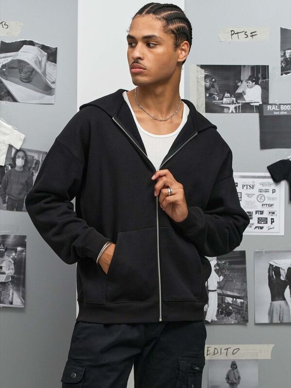 Толстовка унисекс на молнии Jelo, серый меланж арт.04818360