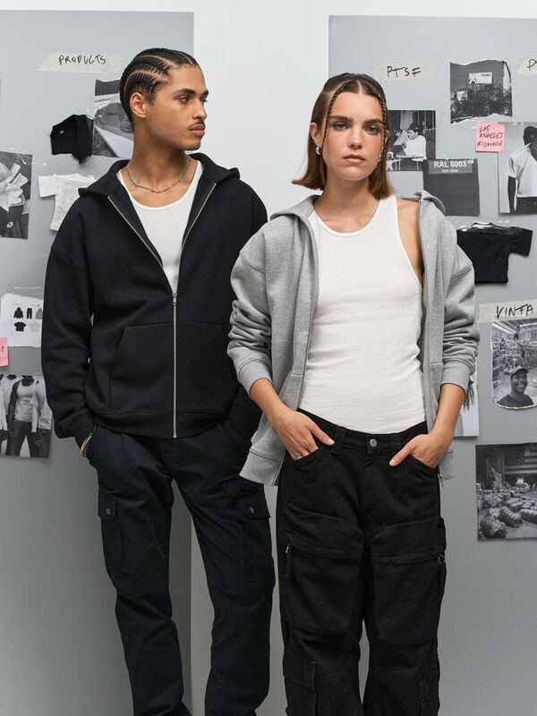 Толстовка унисекс на молнии Jelo, серый меланж арт.04818360