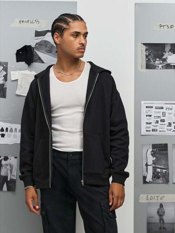 Толстовка унисекс на молнии Jelo, серый меланж арт.04818360