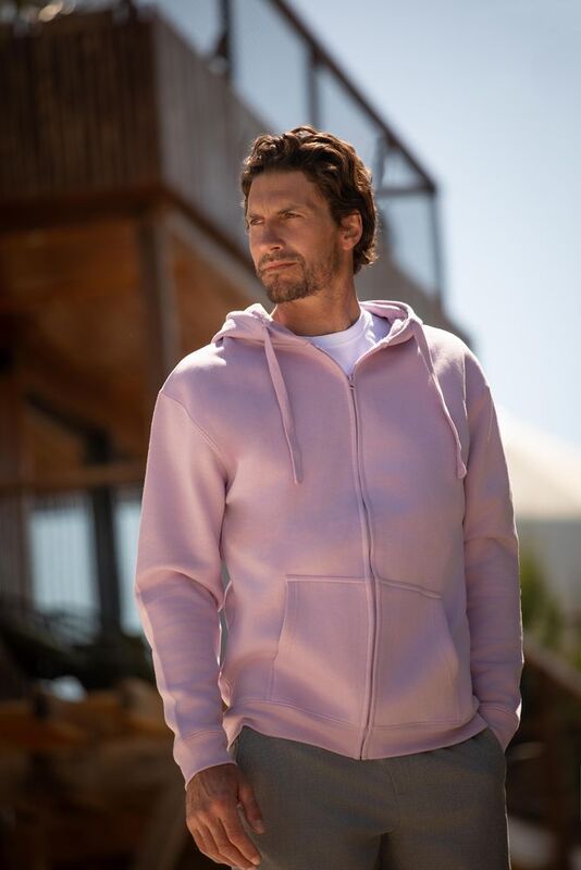 Толстовка мужская на молнии с капюшоном Amsterdam, темно-синяя арт.22096.40