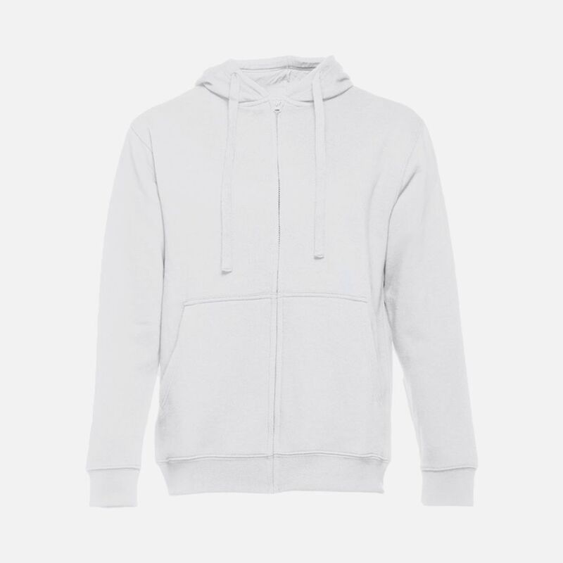 Толстовка мужская на молнии с капюшоном Amsterdam, белая арт.22096.60