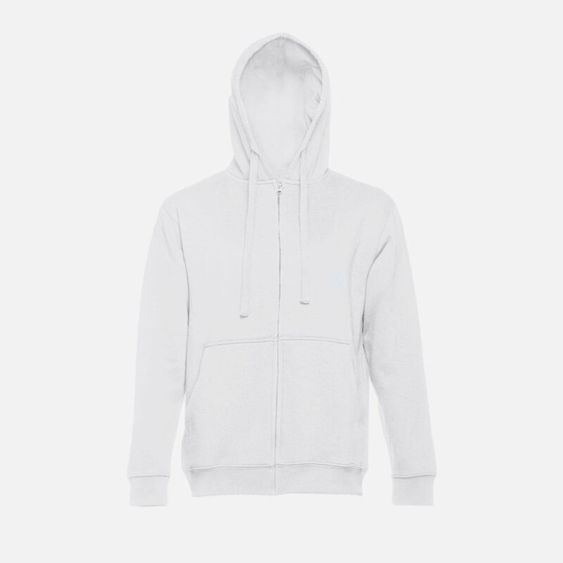 Толстовка мужская на молнии с капюшоном Amsterdam, белая арт.22096.60