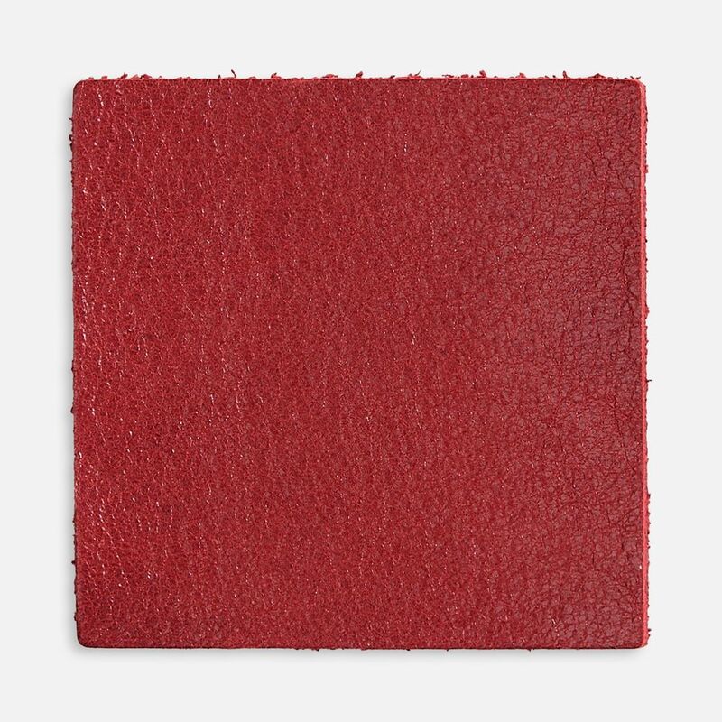 Лейбл кожаный Pasek, L, красный арт.16574.50