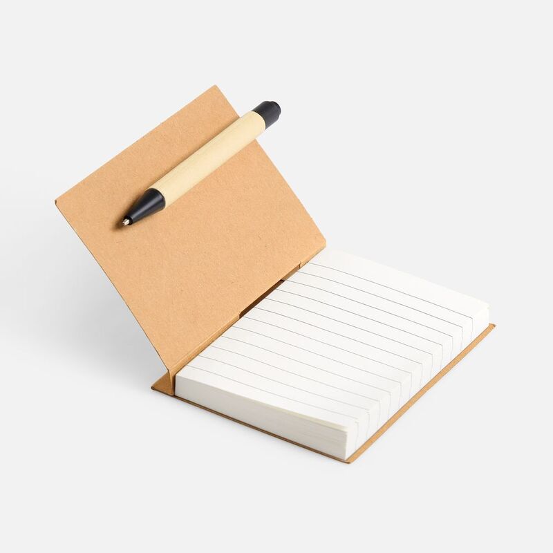 Мини-блокнот Eco Light с ручкой с черными элементами, ver.2 арт.5597.31