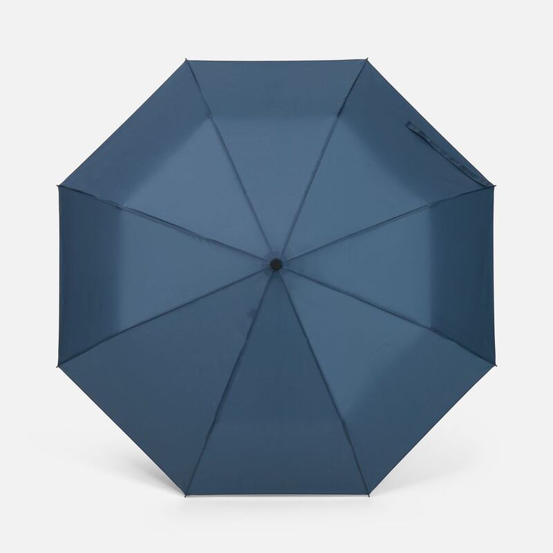 Зонт складной Classic, темно-синий с темной ручкой арт.17318.43