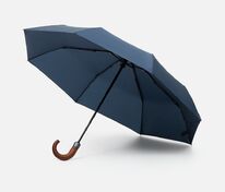Зонт складной Classic, темно-синий с темной ручкой арт.17318.43
