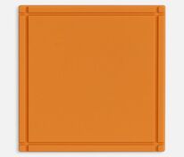 Лейбл из ПВХ Dzeta, L, оранжевый арт.16558.20