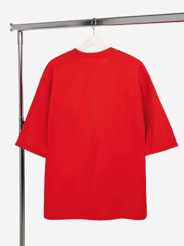 Футболка оверсайз унисекс Kosmos 2.0, красная (алая) арт.14610.51