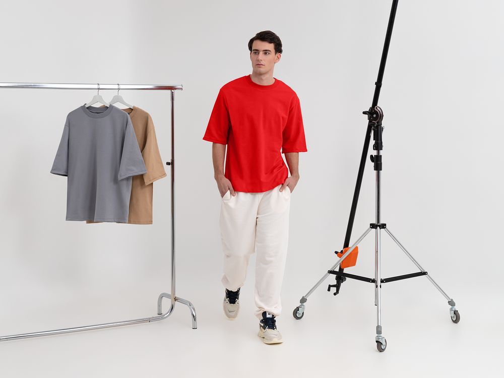 Футболка оверсайз унисекс Kosmos 2.0, красная (алая) арт.14610.51