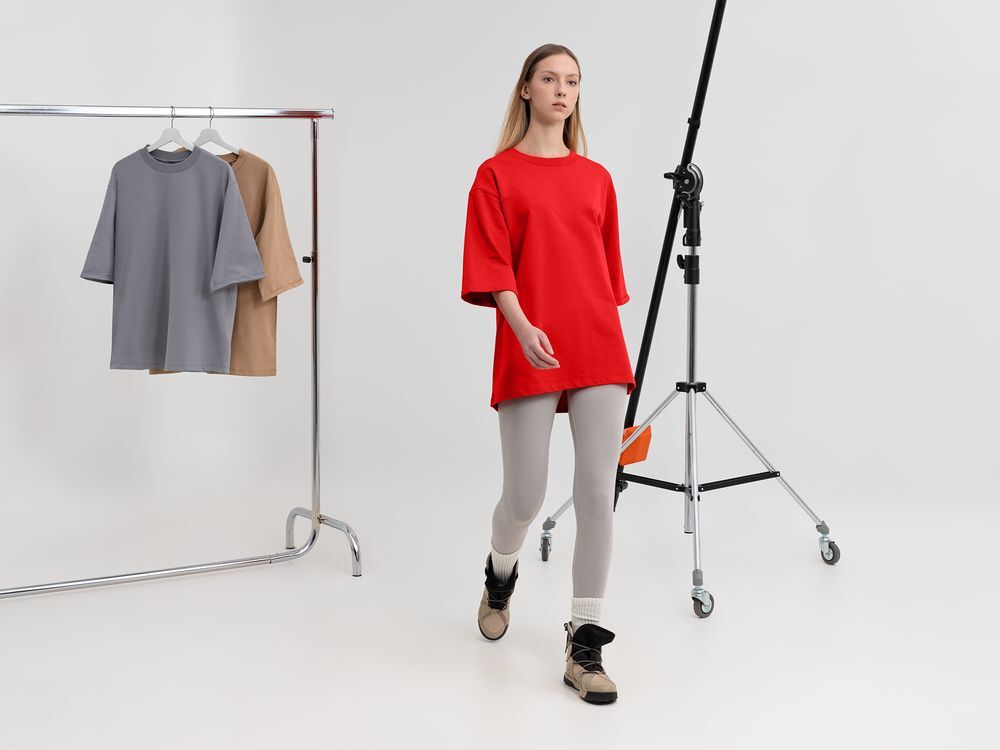 Футболка оверсайз унисекс Kosmos 2.0, красная (алая) арт.14610.51