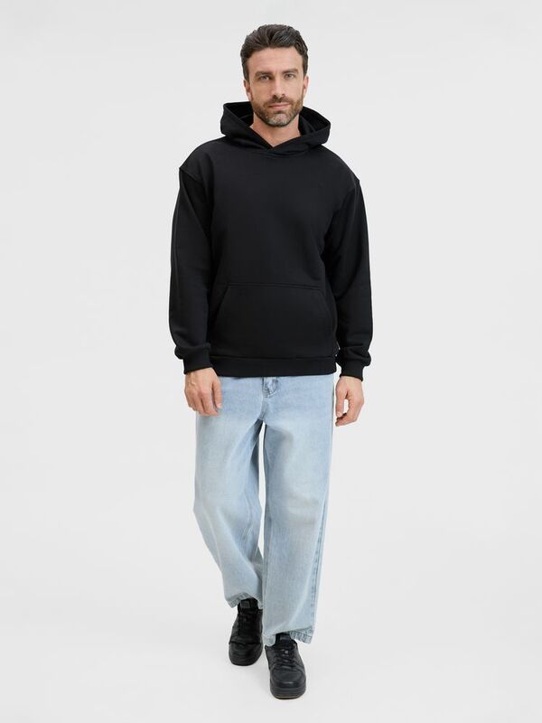 Худи унисекс оверсайз Songo, черное арт.24101.30