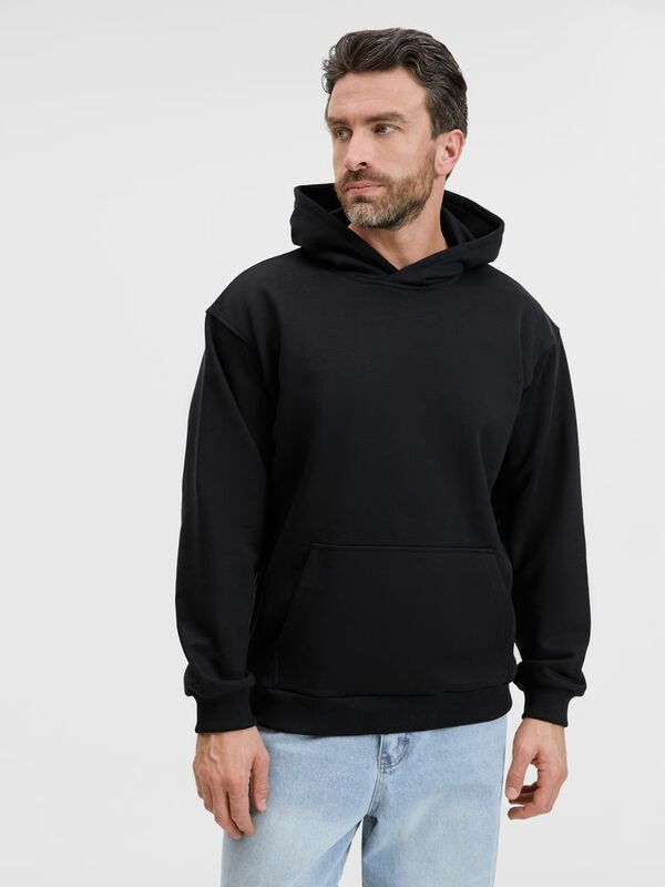 Худи унисекс оверсайз Songo, черное арт.24101.30