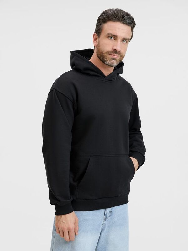 Худи унисекс оверсайз Songo, черное арт.24101.30