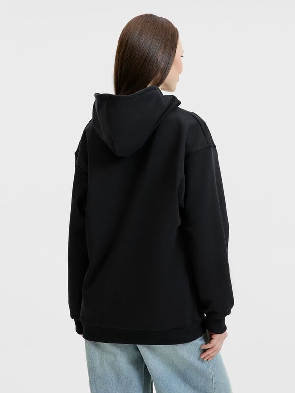 Худи унисекс оверсайз Songo, черное арт.24101.30