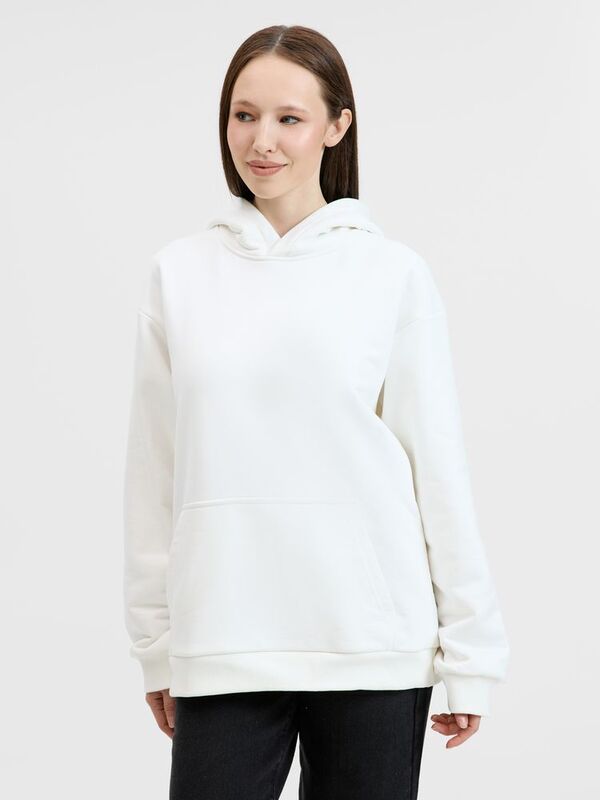 Худи унисекс оверсайз Songo, молочно-белое арт.24101.60