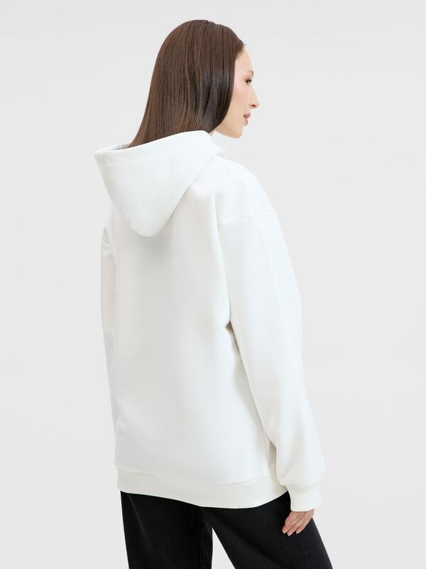 Худи унисекс оверсайз Songo, молочно-белое арт.24101.60
