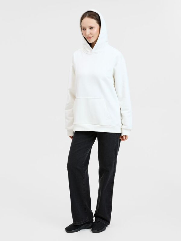 Худи унисекс оверсайз Songo, молочно-белое арт.24101.60