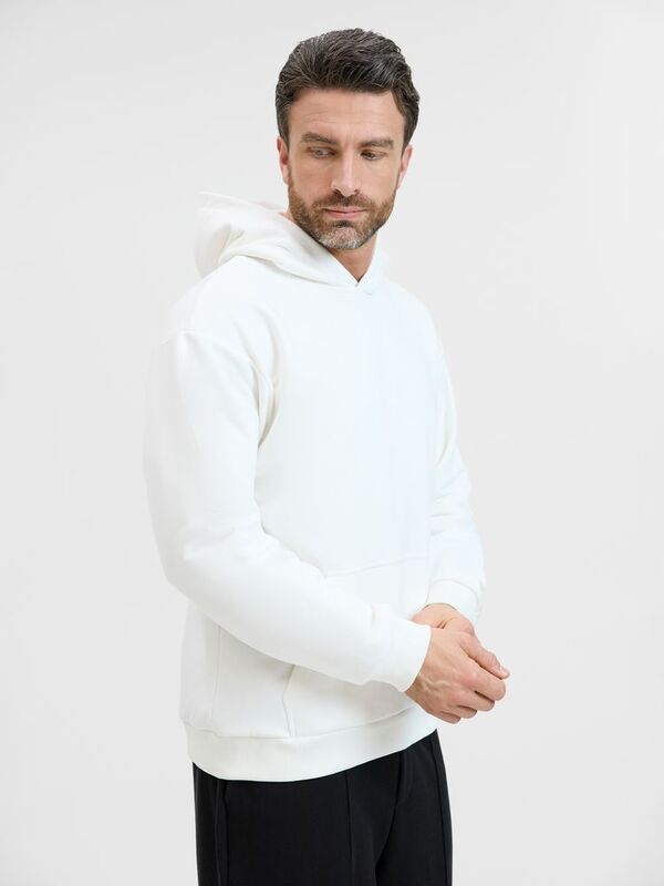 Худи унисекс оверсайз Songo, молочно-белое арт.24101.60