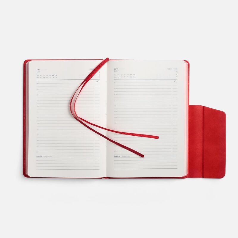 Ежедневник Leadmark, недатированный, красный арт.20133.50
