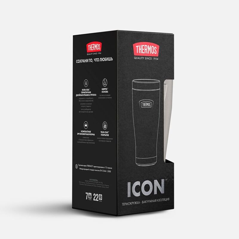Термокружка Icon 470, бежевая арт.20540.00