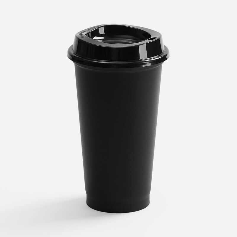 Стакан с крышкой Color Cap, ver.2, черный арт.20472.30