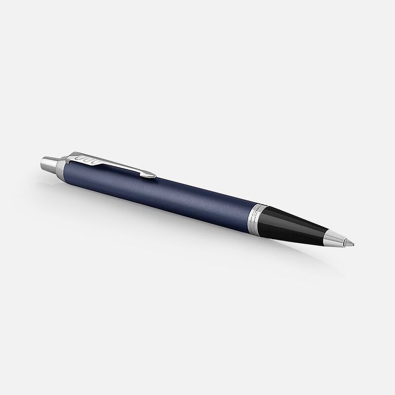 Ручка шариковая Parker IM Core Matte Blue CT, темно-синяя с черным арт.11933.40