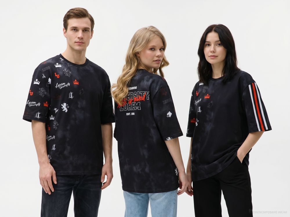 Футболка оверсайз Originelli Terry с полной запечаткой на заказ арт.22216.00