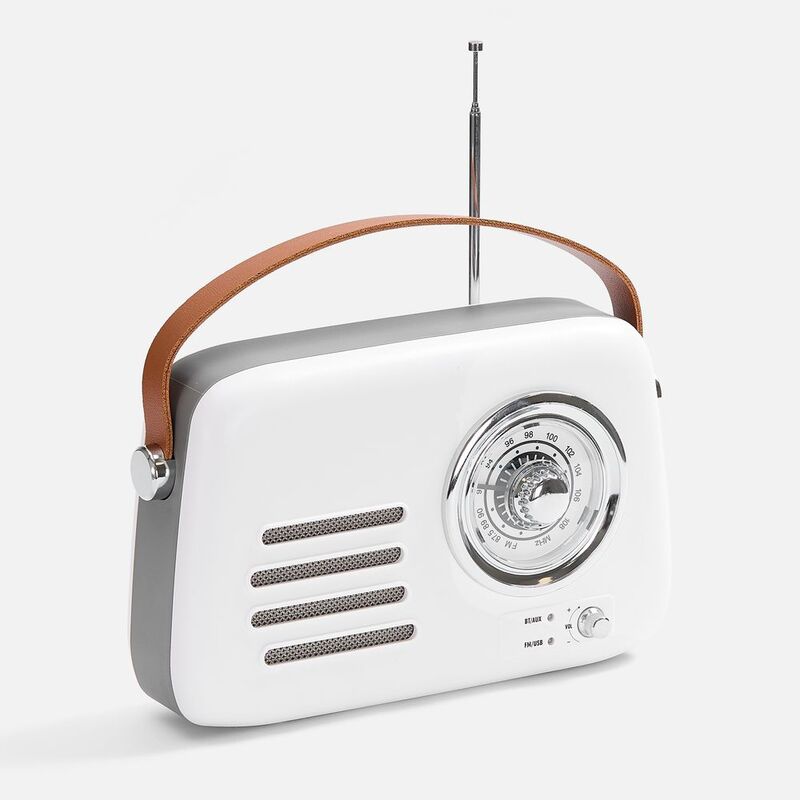 Bluetooth-колонка с радио Retronica, белая арт.18751.60
