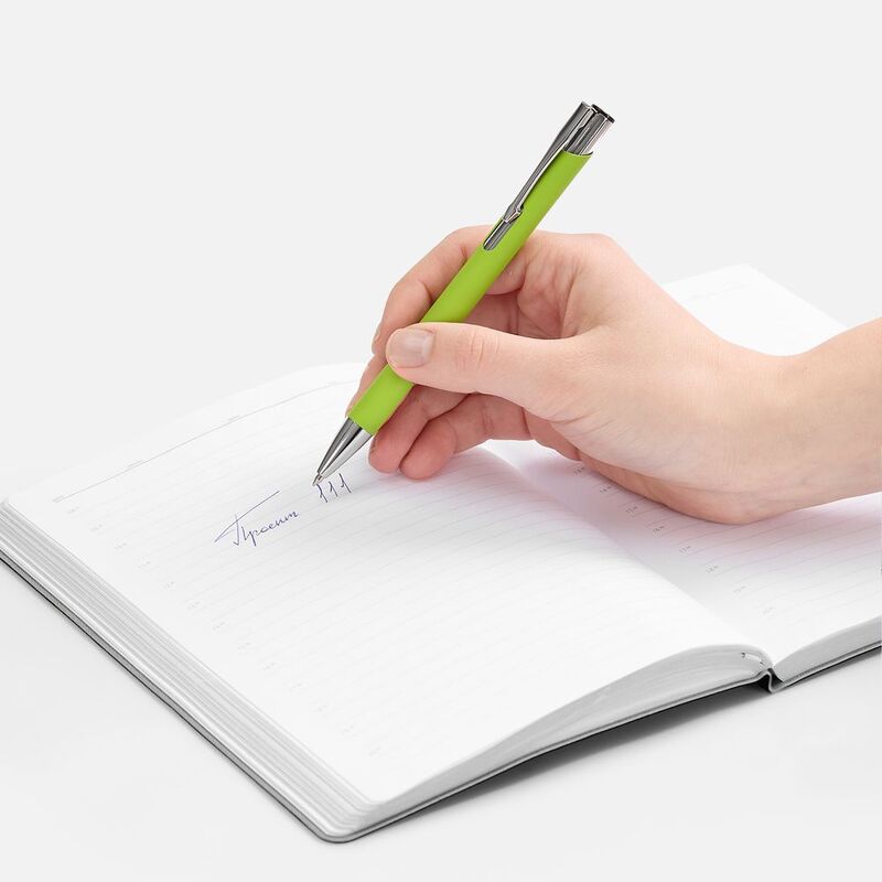 Ручка шариковая Keskus Soft Touch, зеленое яблоко арт.16425.94