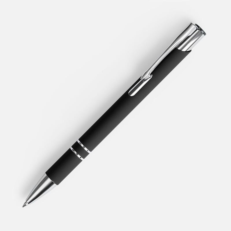 Ручка шариковая Keskus Soft Touch в футляре, черная арт.21066.30