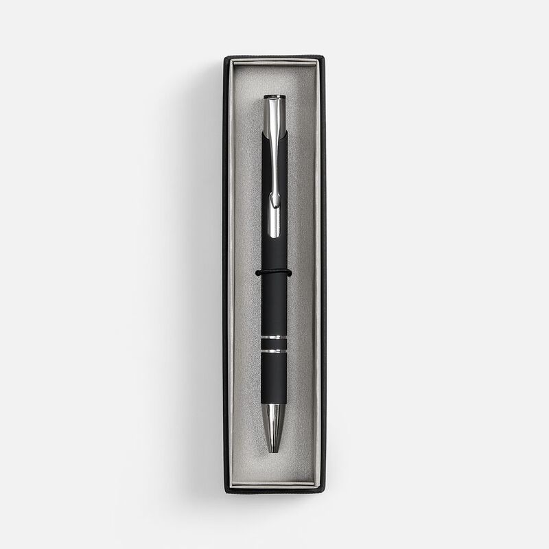 Ручка шариковая Keskus Soft Touch в футляре, черная арт.21066.30