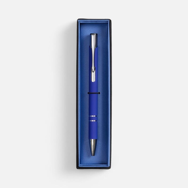 Ручка шариковая Keskus Soft Touch в футляре, синяя арт.21066.40