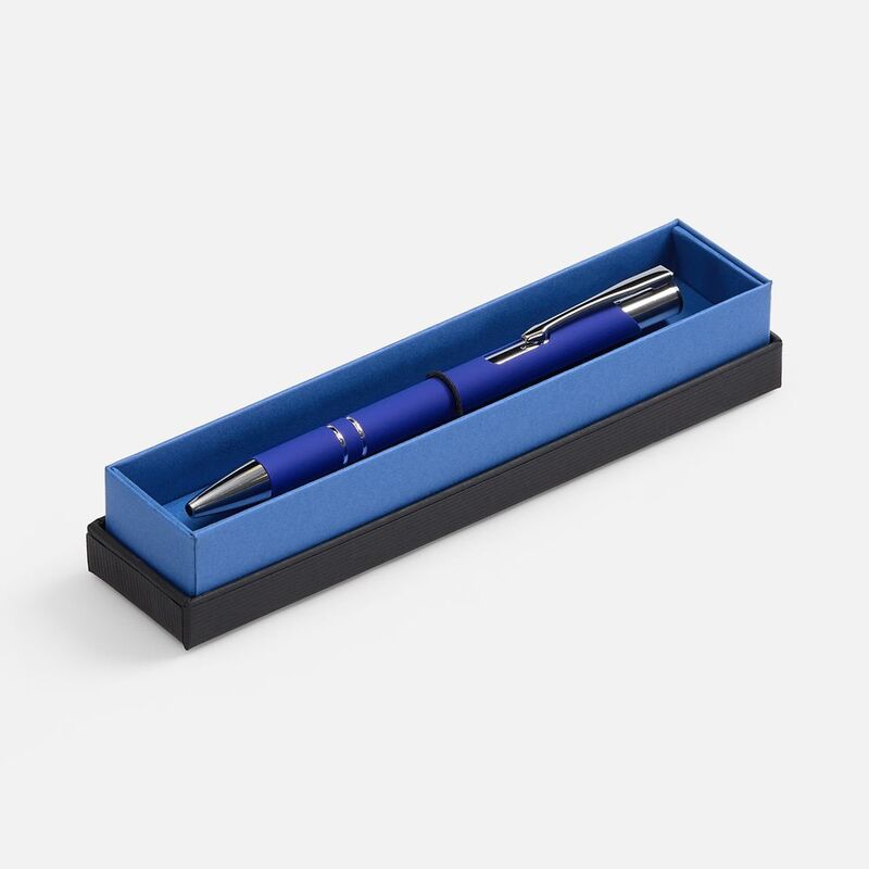 Ручка шариковая Keskus Soft Touch в футляре, синяя арт.21066.40