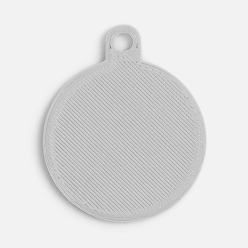 Подвеска Round, 3D-печать, светло-серая арт.19067.01