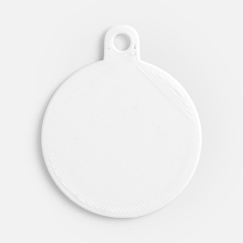 Подвеска Round, 3D-печать, белая арт.19067.06