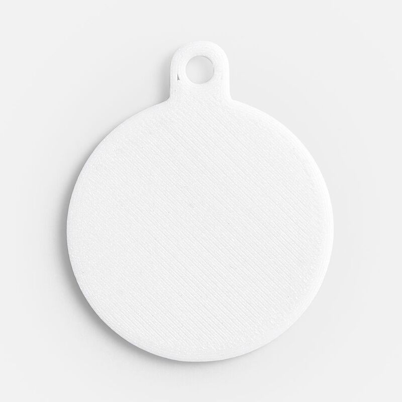 Подвеска Round, 3D-печать, белая арт.19067.06